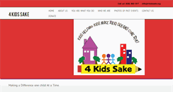 Desktop Screenshot of 4-kidssake.org