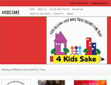 Tablet Screenshot of 4-kidssake.org